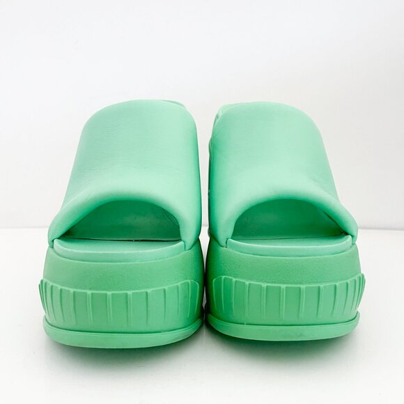 FENDI Nappa Fashion Show Platform 140mm Slide Sandals  Wedge - Picture 2 of 11